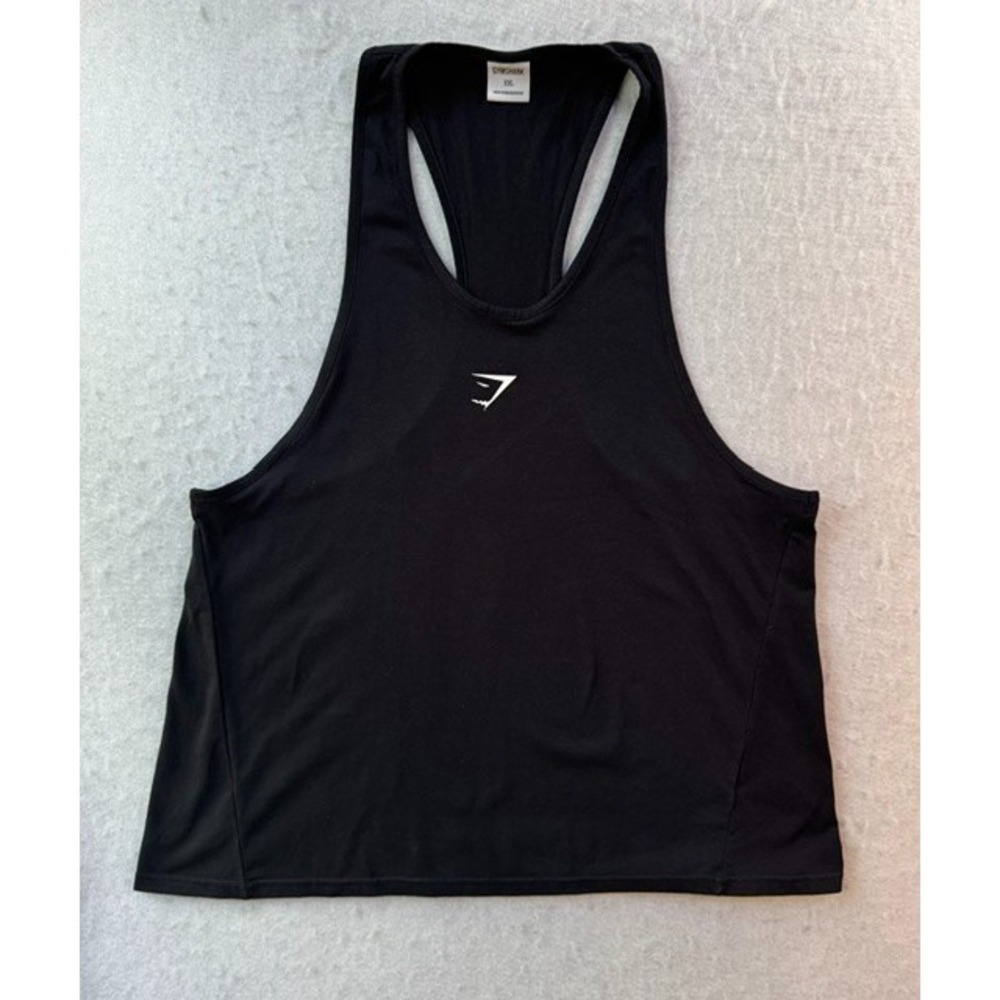 Gymshark Critical Stringer 2.0 Tank Top Black Muscle Mens XXL 2XL Gym